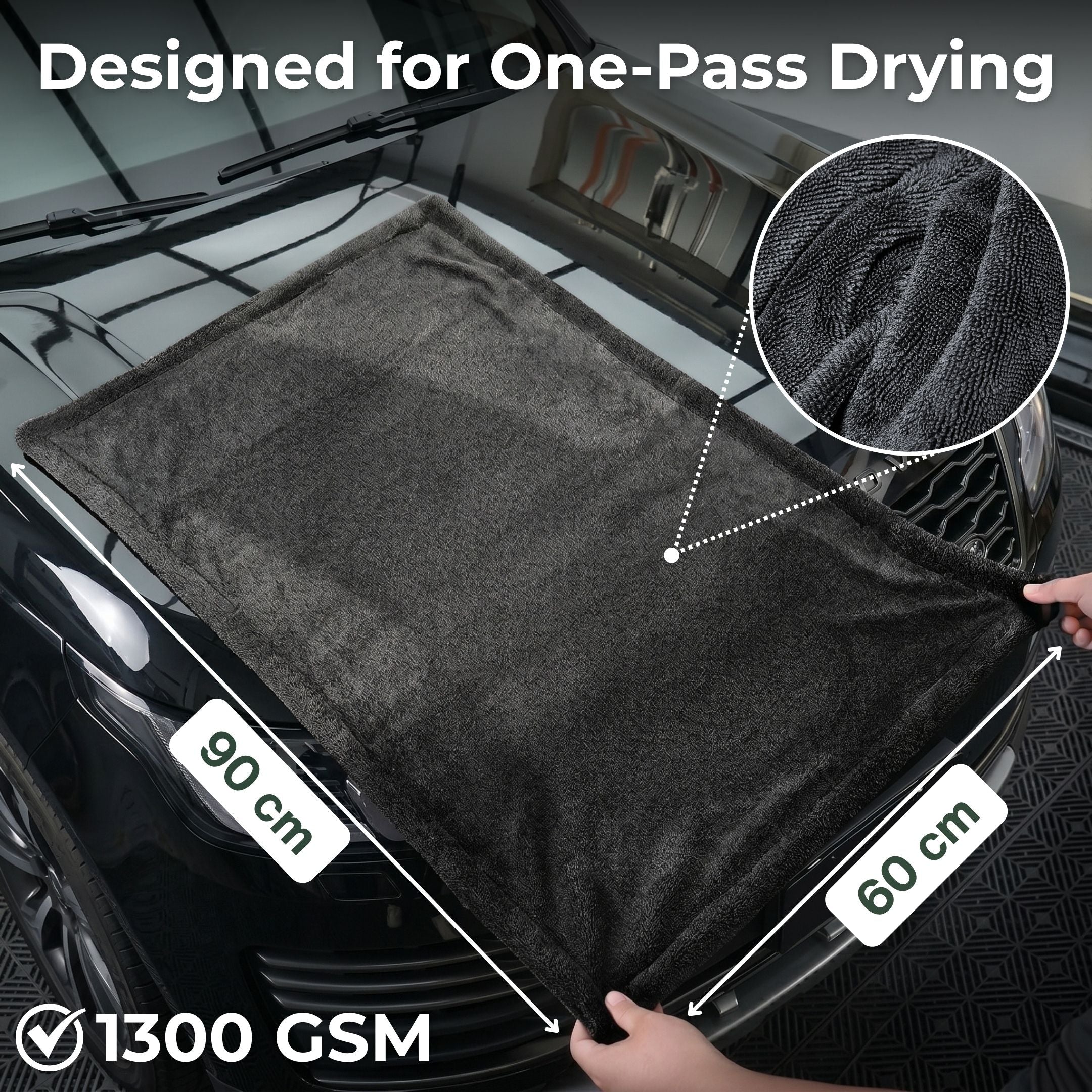 Koala Mammoth Towel – 1300 GSM Car Cleaning & Drying Cloth (90×60 cm)