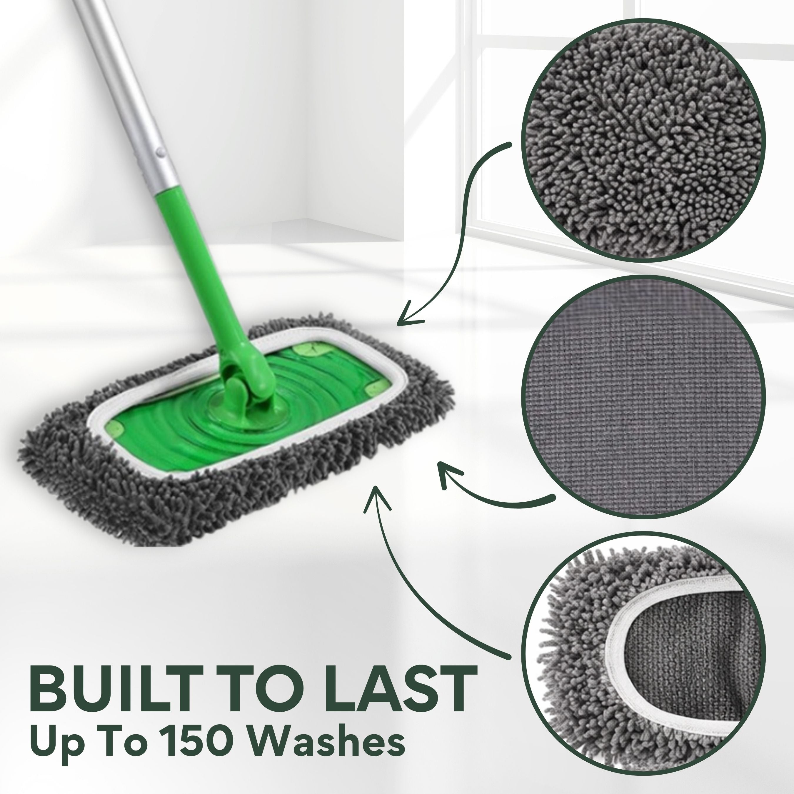 KoalaMop Cloth – Washable & Reusable Mop Pads for Effortless Cleaning