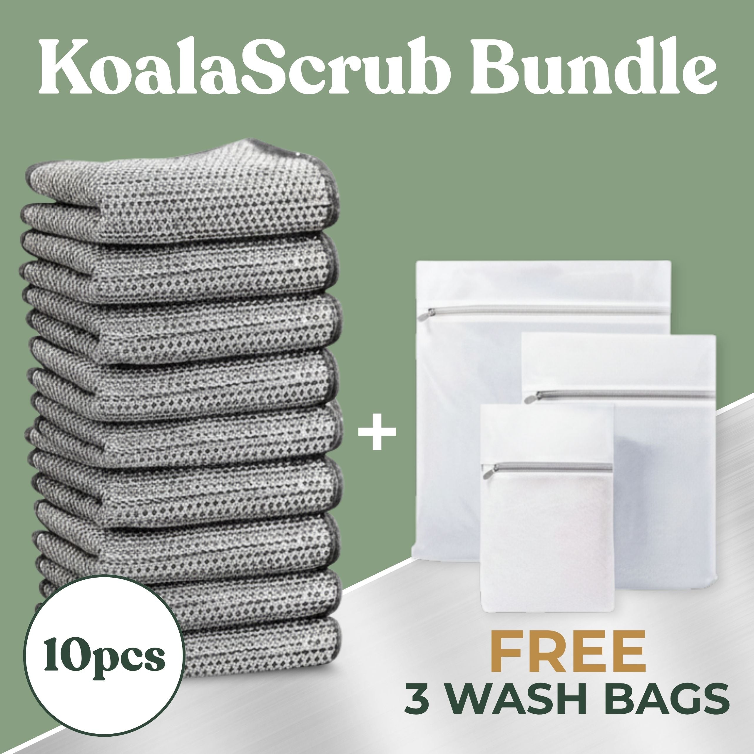 KoalaScrub – Hygienic Steel Mesh for Tough, Scratch-Free Cleaning (20x20cm)
