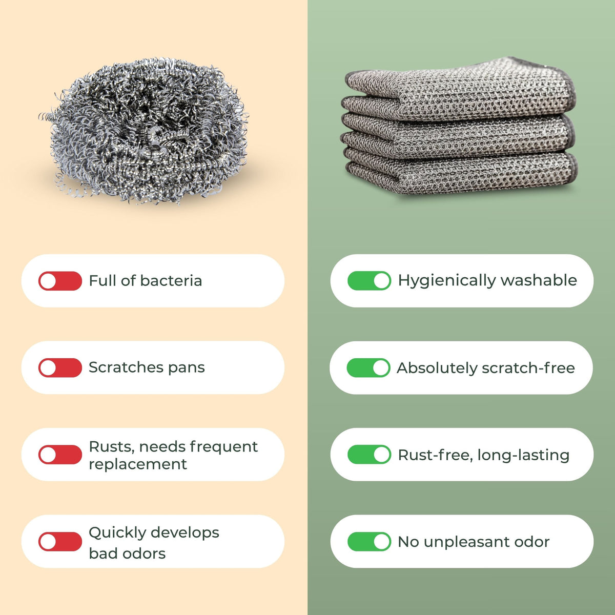 KoalaScrub Single – Hygienic Mesh for Tough, Scratch-Free Cleaning (20x20cm)