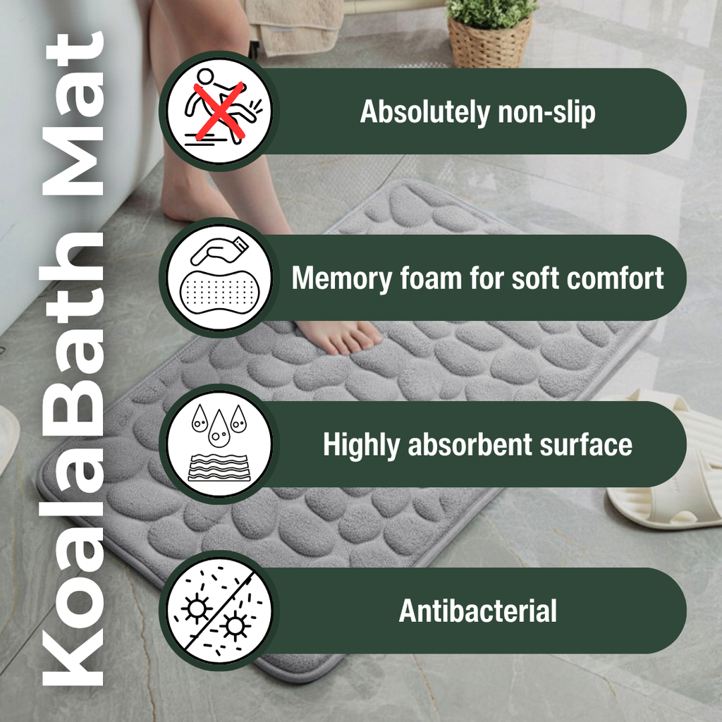KoalaDry Bath Mat – Soft, Absorbent and Non-Slip