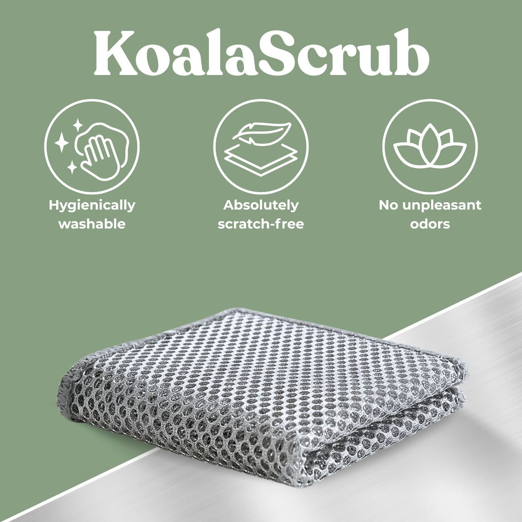 KoalaScrub Single – Hygienic Mesh for Tough, Scratch-Free Cleaning (20x20cm)