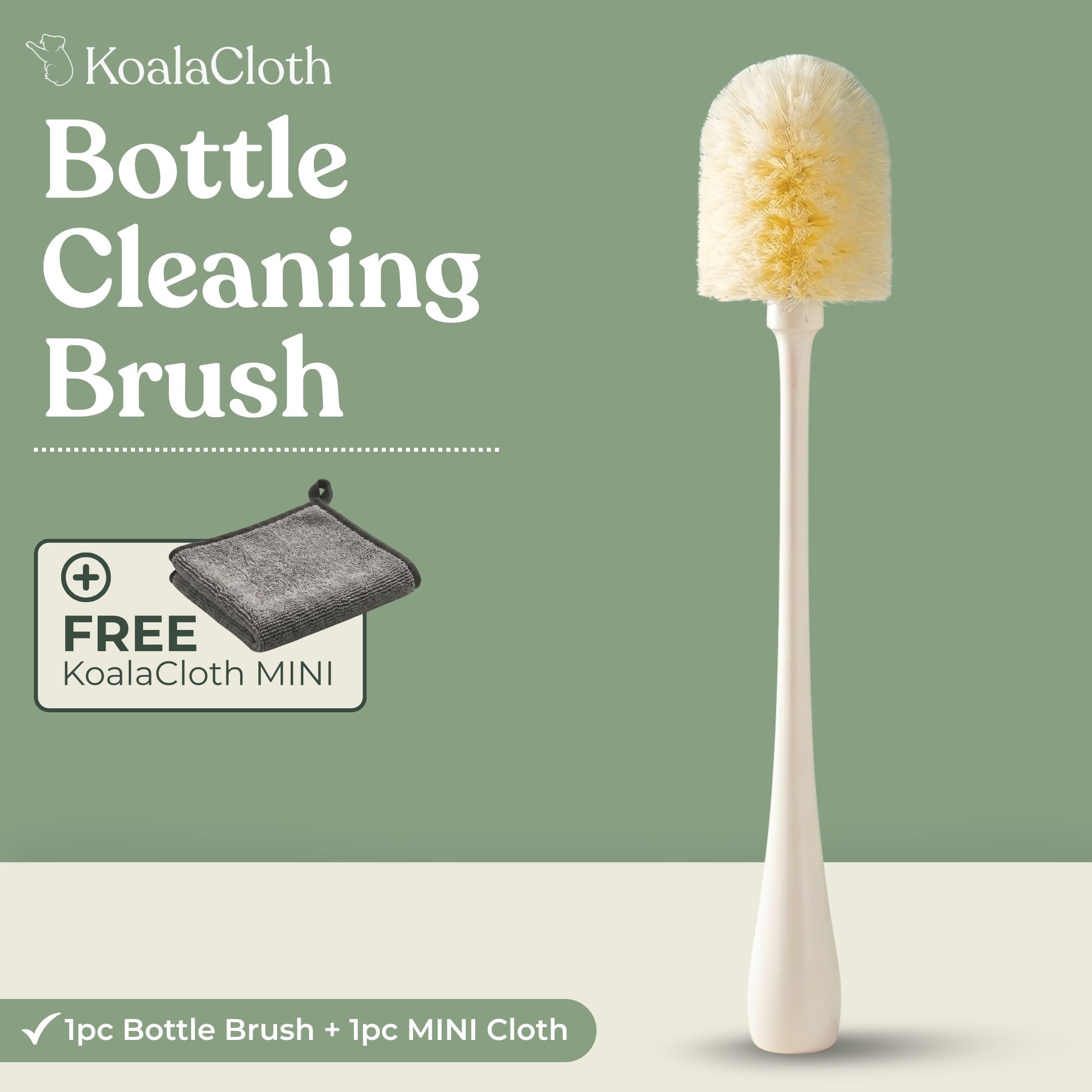 Koala Bottle Brush – Soft Bristle Cleaning Brush for Bottles, Glasses & Carafes